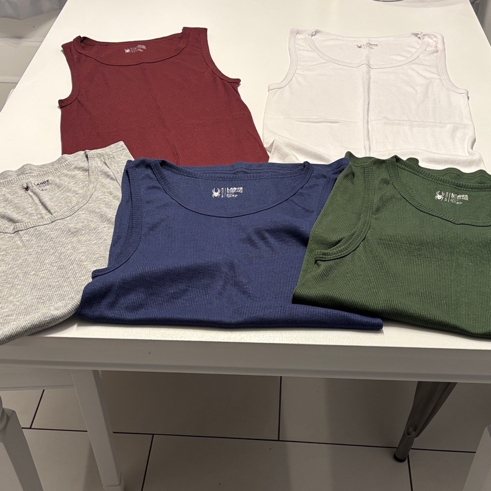 Spyder Men's Tank Tops - Red, White, Gray, Blue, Green